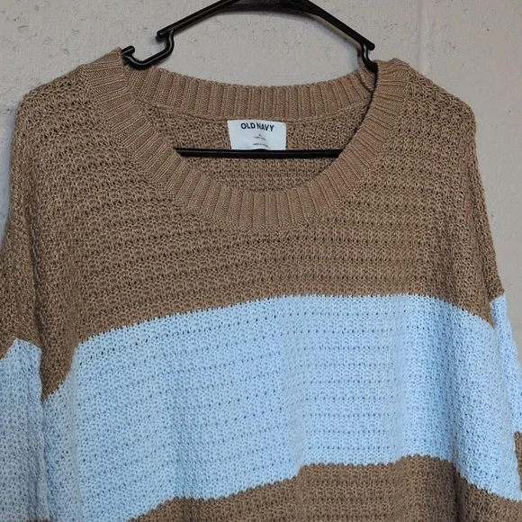 Old Navy Tunic Sweater Baby Blue Camel Tan Size XL NWT, Preppy Cozycore - Picture 4 of 8